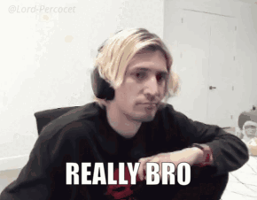 Man In Headphones Sitting Down Saying Really Bro GIF