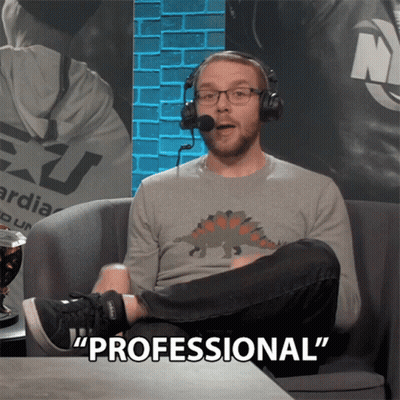 Man In Headphones Sitting Saying Professional GIF