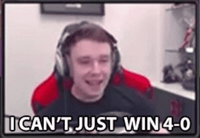Man In Headphones Sitting Says I Can't Just Win 4-0-0 GIF