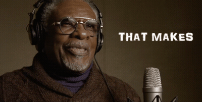 Man In Headphones Smiling At Microphone Saying That Makes Two Of Us GIF