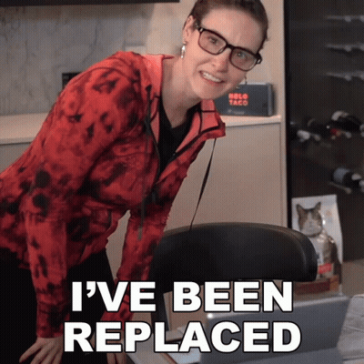 Man In Headphones Smiling At Screen Saying I Will Demote You GIF