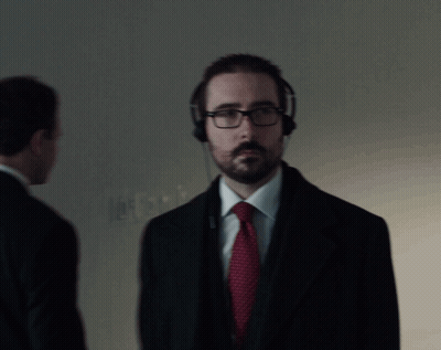 Man In Headphones Suit And Tie GIF