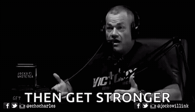 Man In Headphones Talking Into Mic Saying Then Get Stronger GIF