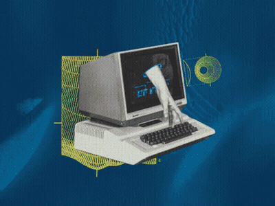 Man In Headphones Typing On Keyboard Supreme Shirt GIF