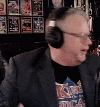 Man In Headphones Wearing King Shirt GIF