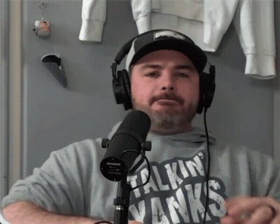 Man In Headphones Wearing Talkin Vanx Shirt GIF