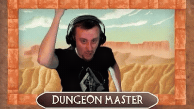 Man In Headphones With Dungeon Master Shirt GIF