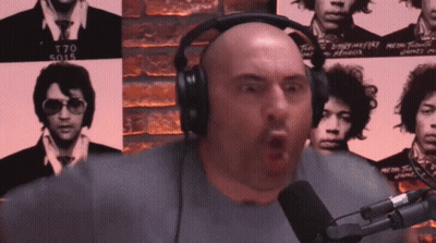 Man In Headphones With Elvis Presley And Jimi Hendrix GIF