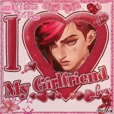 Man In Heart Saying I Love My Girlfriend GIF