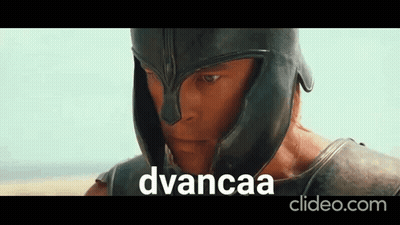 Man In Helmet And Armor With Dvancaa GIF
