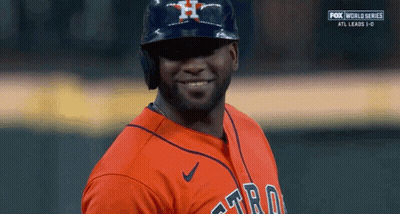 Man In Helmet And Astros Jersey Smiling GIF