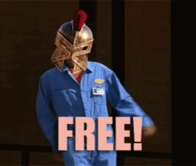 Man In Helmet And Blue Shirt Saying Free GIF