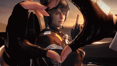 Man In Helmet And Gloves Making Heart Shape With Hands GIF