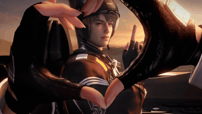 Man In Helmet And Gloves Making Heart Shape With Hands GIF