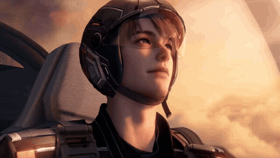 Man In Helmet And Goggles Looking Up GIF