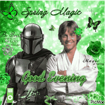 Man In Helmet And Man In White Robe Saying Spring Magic GIF