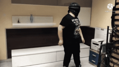 Man In Helmet And My World Shirt GIF