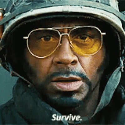 Man In Helmet And Sunglasses Survive GIF