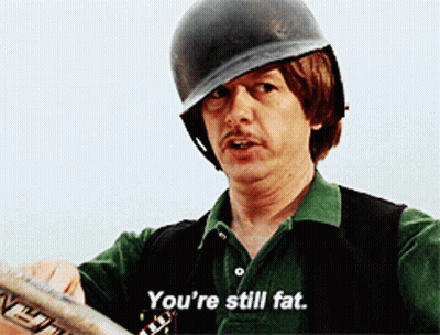Man In Helmet And Vest Says You're Still Fat GIF