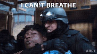 Man In Helmet Holding Another Man Breathe GIF