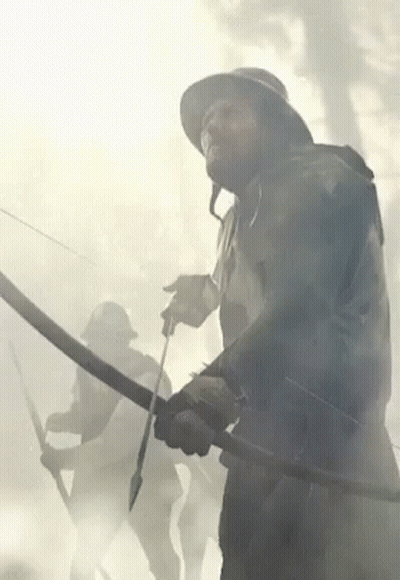 Man In Helmet Holding Sword GIF