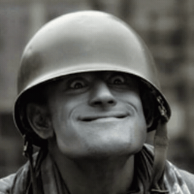 Man In Helmet Looking Up GIF