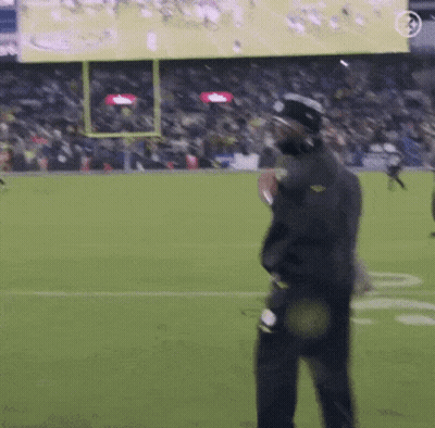 Man In Helmet On Football Field GIF