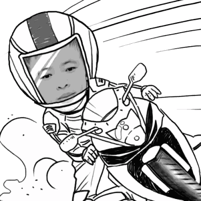 Man In Helmet Riding Motorcycle Sticker