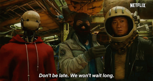 Man In Helmet Saying Don't Be Late GIF