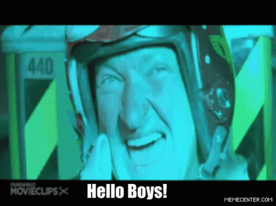 Man In Helmet Saying Hello Boys GIF