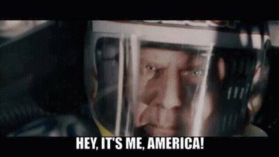Man In Helmet Saying Hey It's Me America GIF