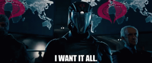Man In Helmet Saying I Want It All GIF