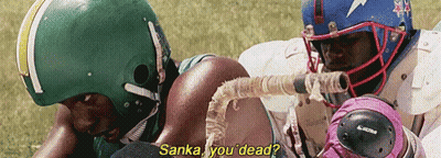 Man In Helmet Saying Sanka You Dead GIF