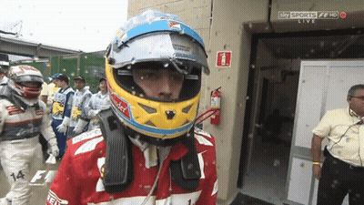 Man In Helmet Saying Sky Sports Live GIF