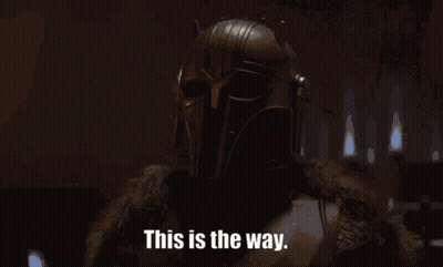 Man In Helmet Saying This Is The Way GIF