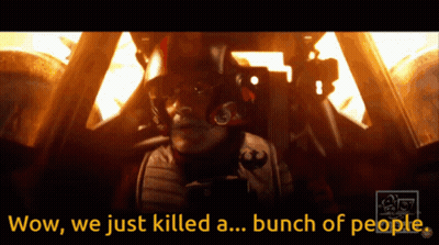 Man In Helmet Saying Wow We Just Killed A Bunch Of People GIF