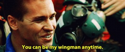 Man In Helmet Saying You Can Be My Wingman GIF
