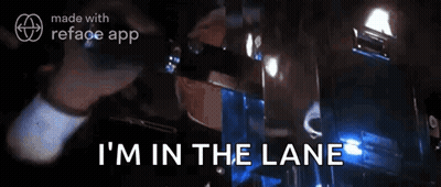 Man In Helmet Says I'm In The Lane GIF