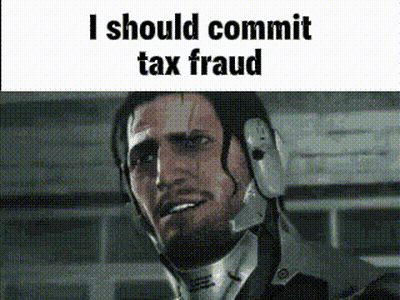 Man In Helmet Says I Should Commit Tax Fraud GIF
