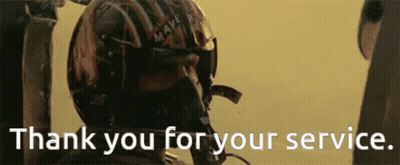 Man In Helmet Says I Thank You For Your Service GIF