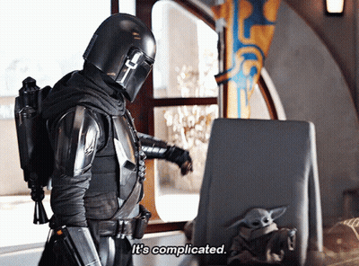 Man In Helmet Says It's Complicated GIF