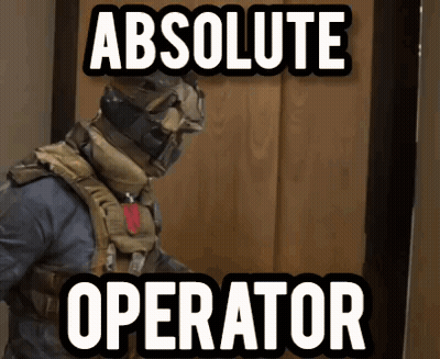 Man in Helmet Standing in Front of Door Saying Absolute Operator