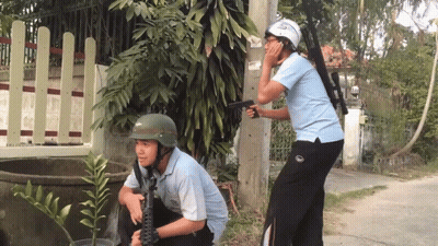 Man In Helmet With Letter S GIF