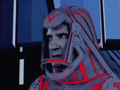 Man In Helmet With Red Stripe GIF