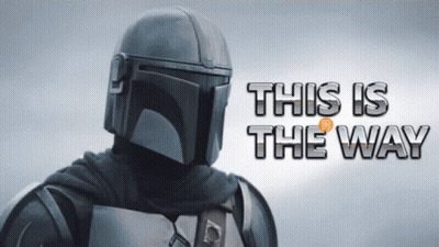Man In Helmet With This Is The Way GIF