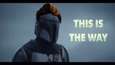 Man In Helmet With This Is The Way GIF