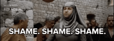 Man In Hijab Says Shame To Crowd GIF