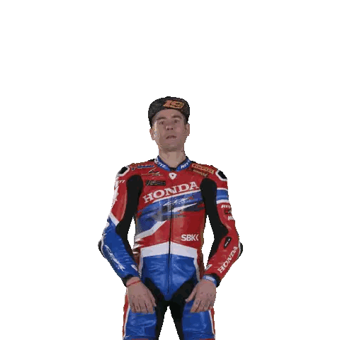 Man In Honda Racing Suit Sticker