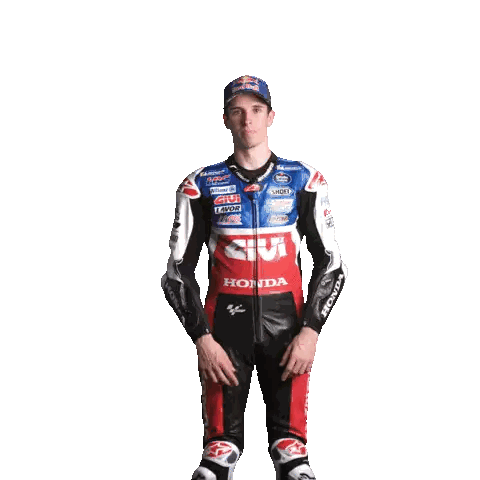 Man In Honda Racing Suit Sticker