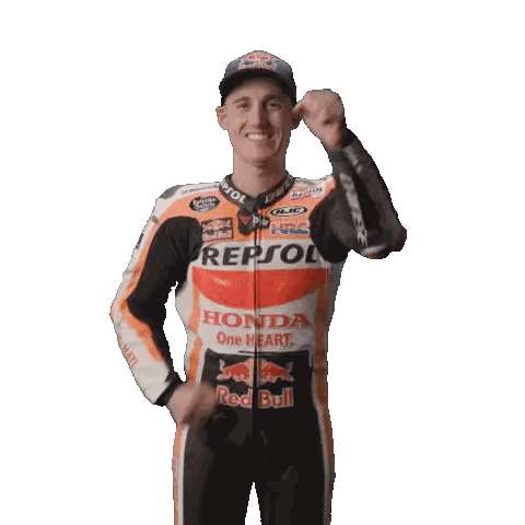 Man In Honda Red Bull Racing Suit Sticker